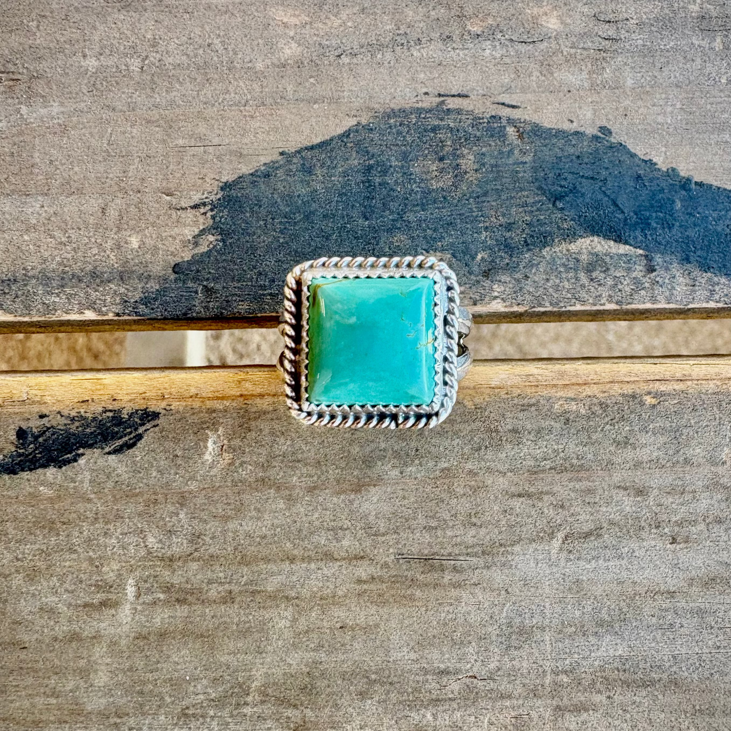 Size 7.5 Kingman Turquoise Ring