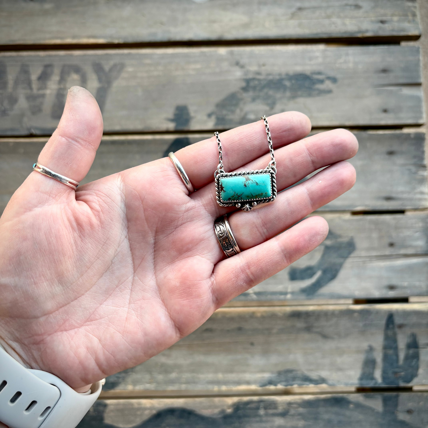 Turquoise Bar Necklace