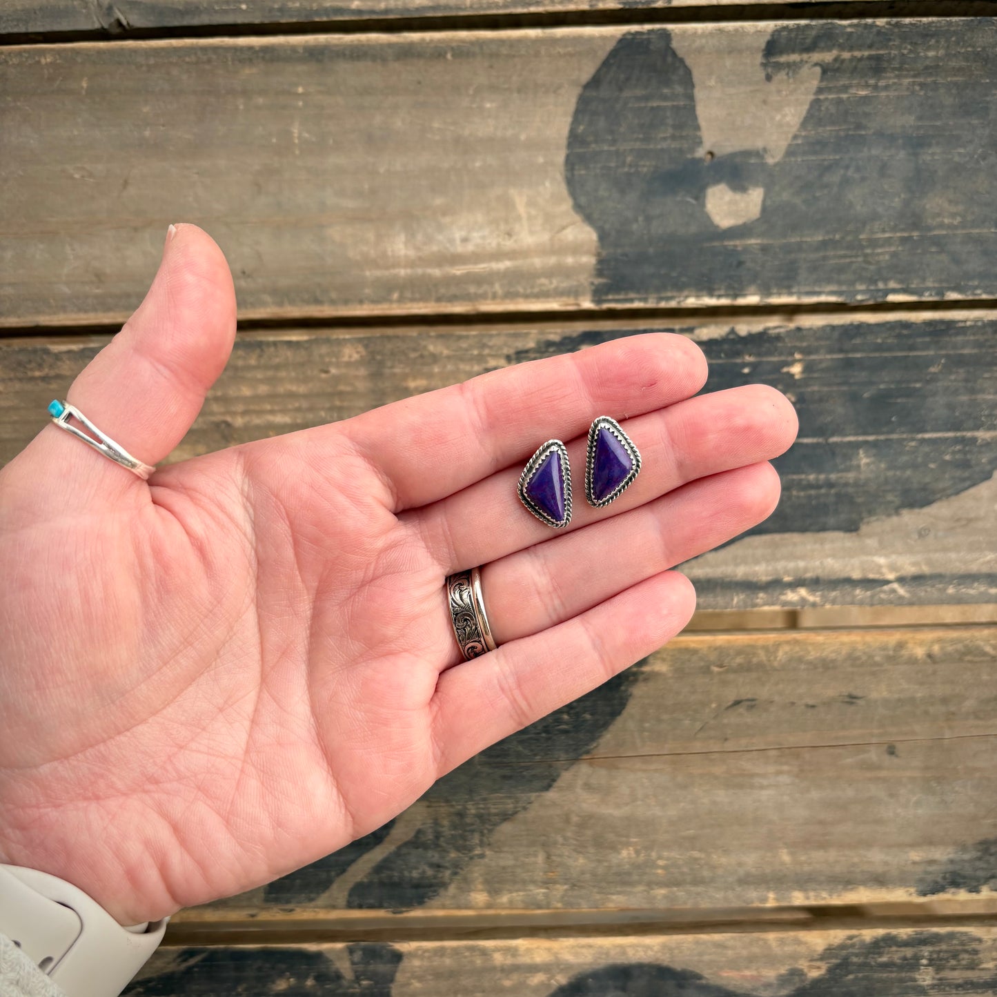 Purple Mohave Dainty Earrings