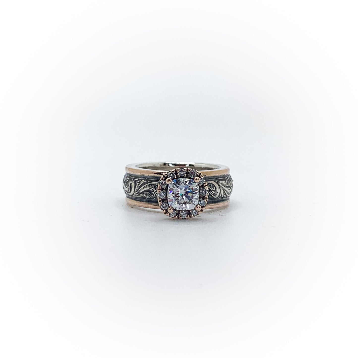 Two-Tone Solitaire Engagement Ring