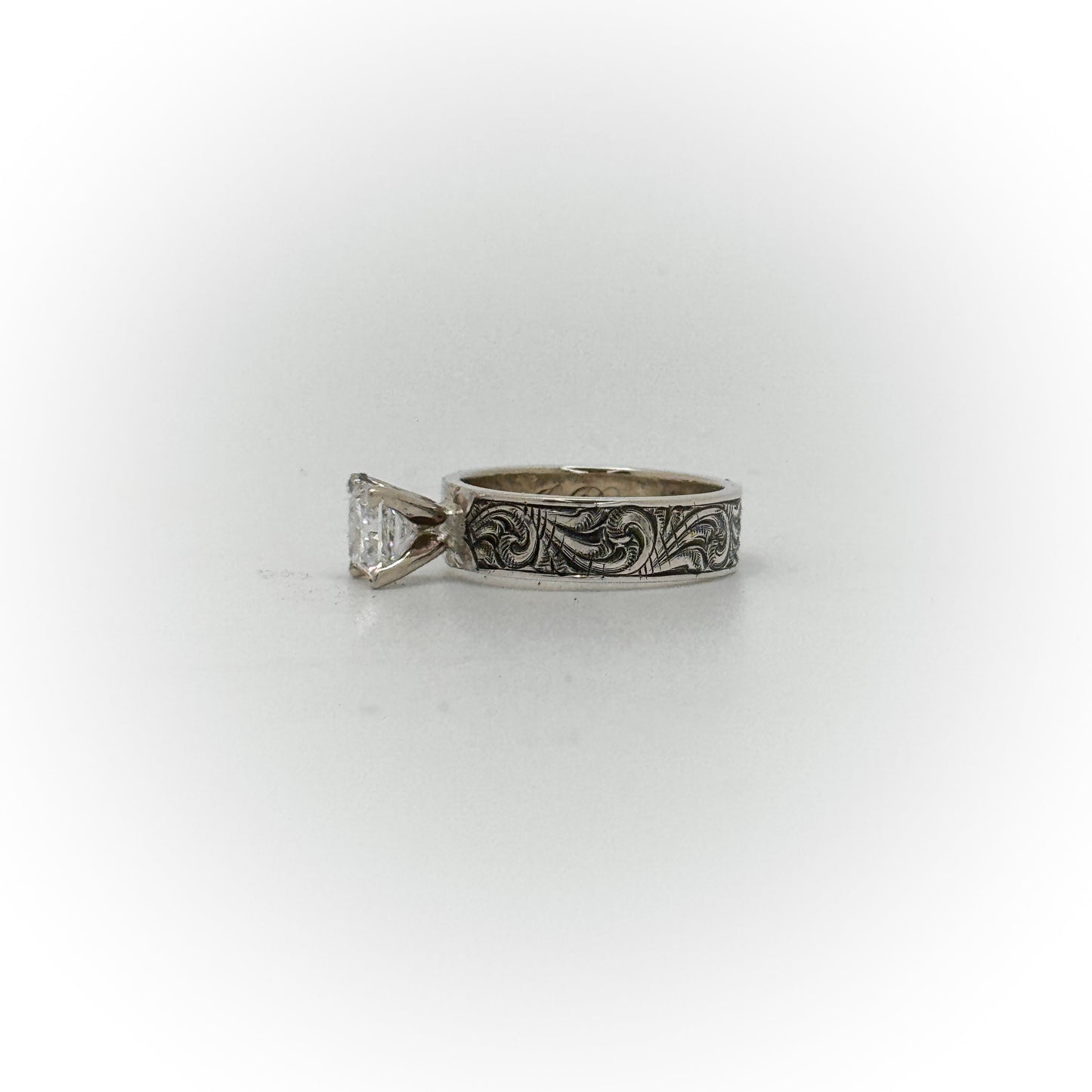 Size 5 Princess Cut Engagement Ring