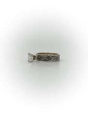 Size 5 Princess Cut Engagement Ring