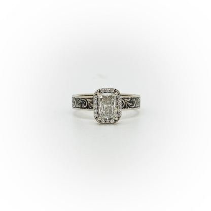 Size 7 Radiant Cut Engagement Ring