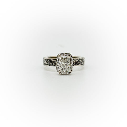 Size 7 Radiant Cut Engagement Ring