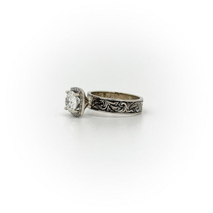 Size 7 Halo Engagement Ring