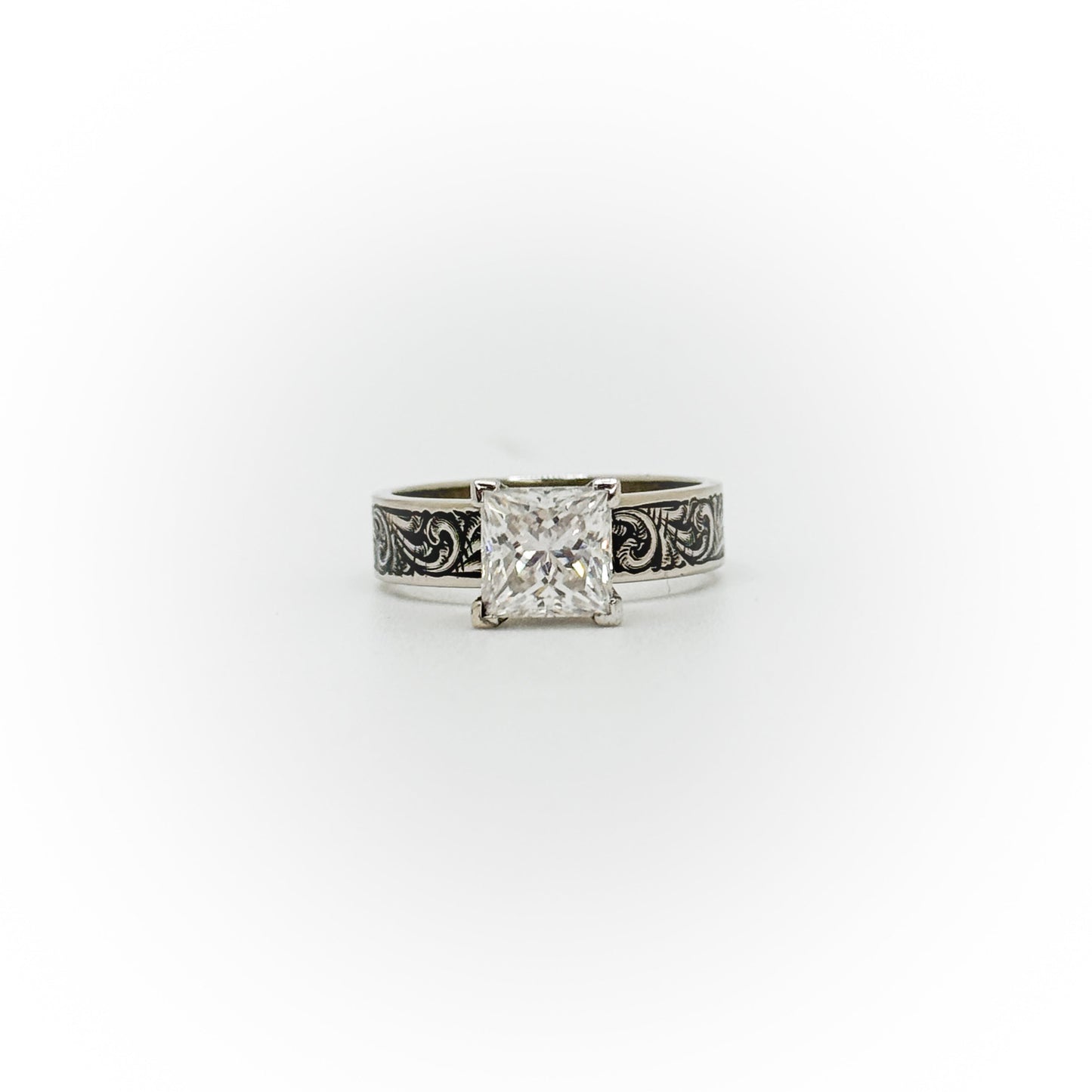 Size 8 Princess Cut Engagement Ring