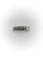 Size 5 Princess Cut Engagement Ring