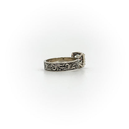 Size 7 Halo Engagement Ring
