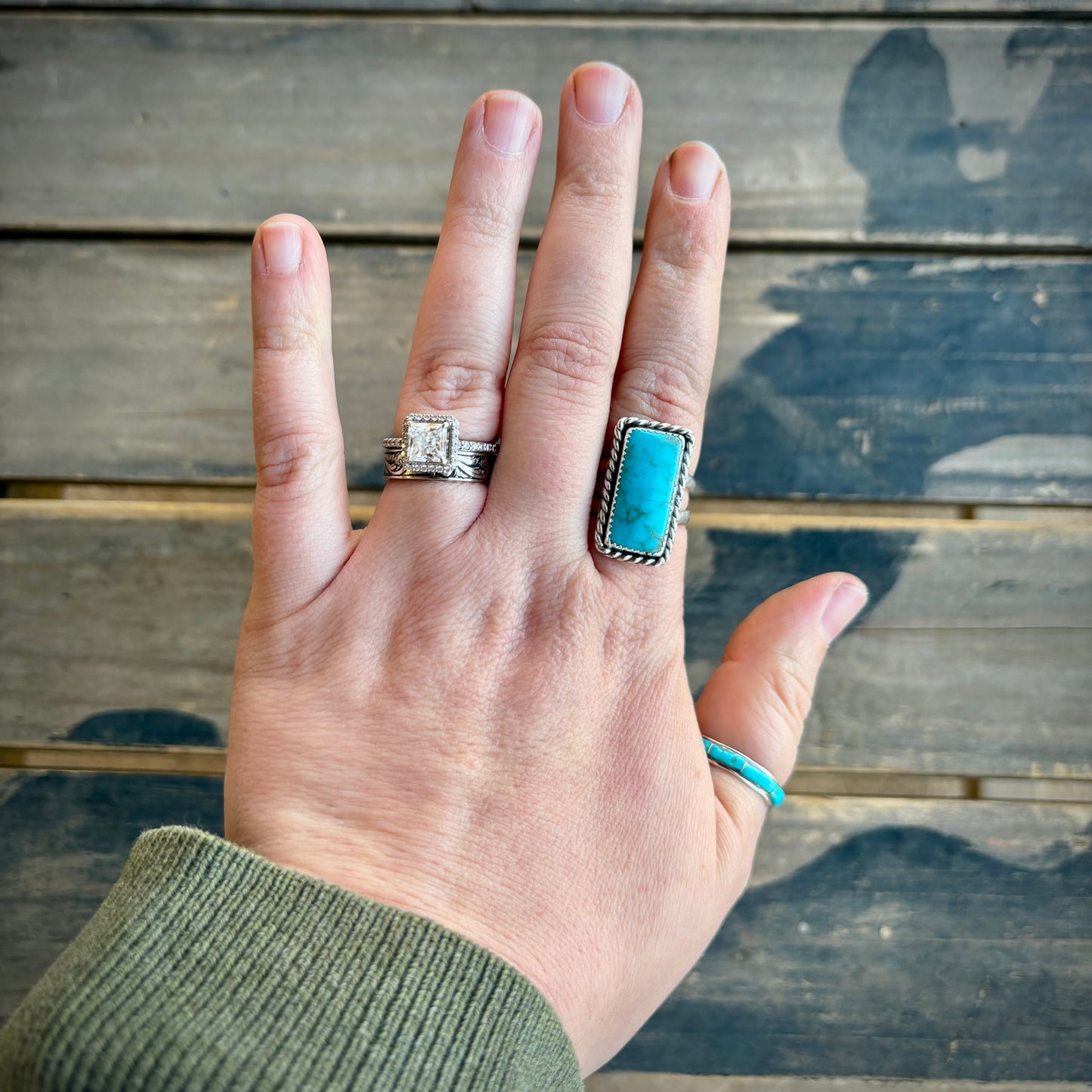 Size 7.5 Turquoise Ring