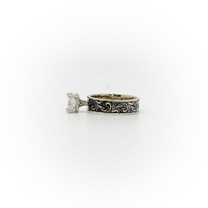 Size 5.5 Princess Cut Engagement Ring