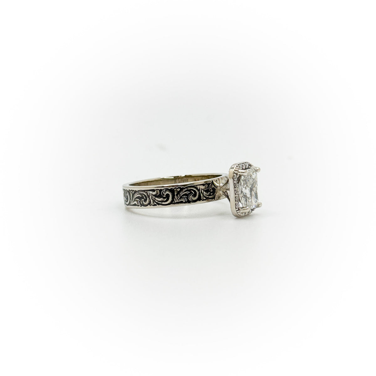 Size 7 Radiant Cut Engagement Ring