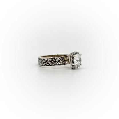 Size 7 Halo Engagement Ring