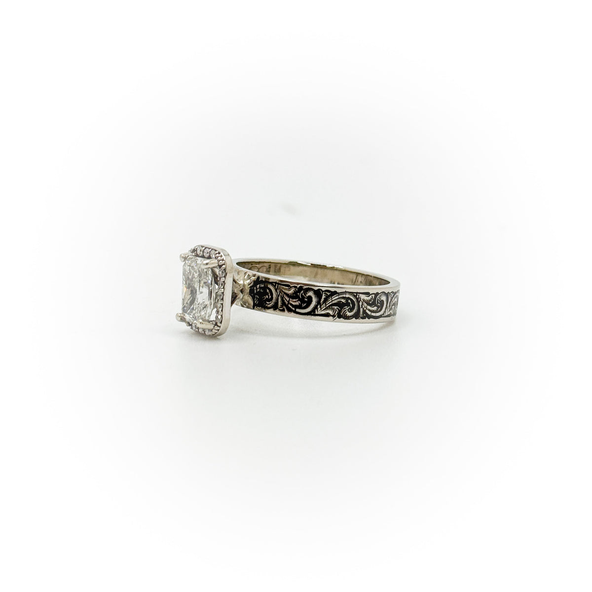 Size 7 Radiant Cut Engagement Ring