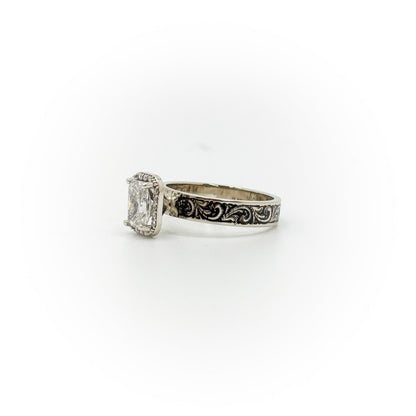 Size 7 Radiant Cut Engagement Ring