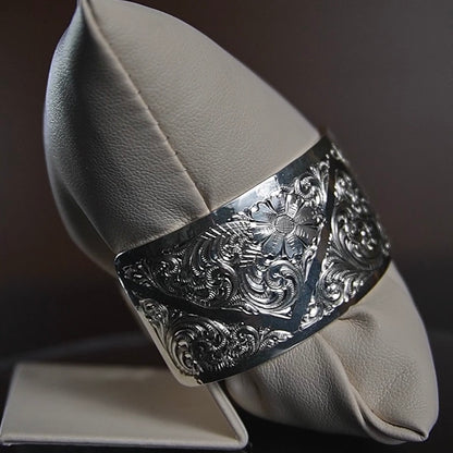 Bright Cut Cuff Bracelet