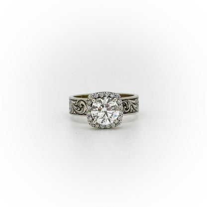 Size 7 Halo Engagement Ring