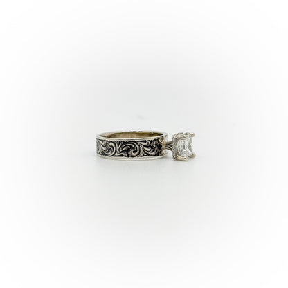 Size 5.5 Princess Cut Engagement Ring