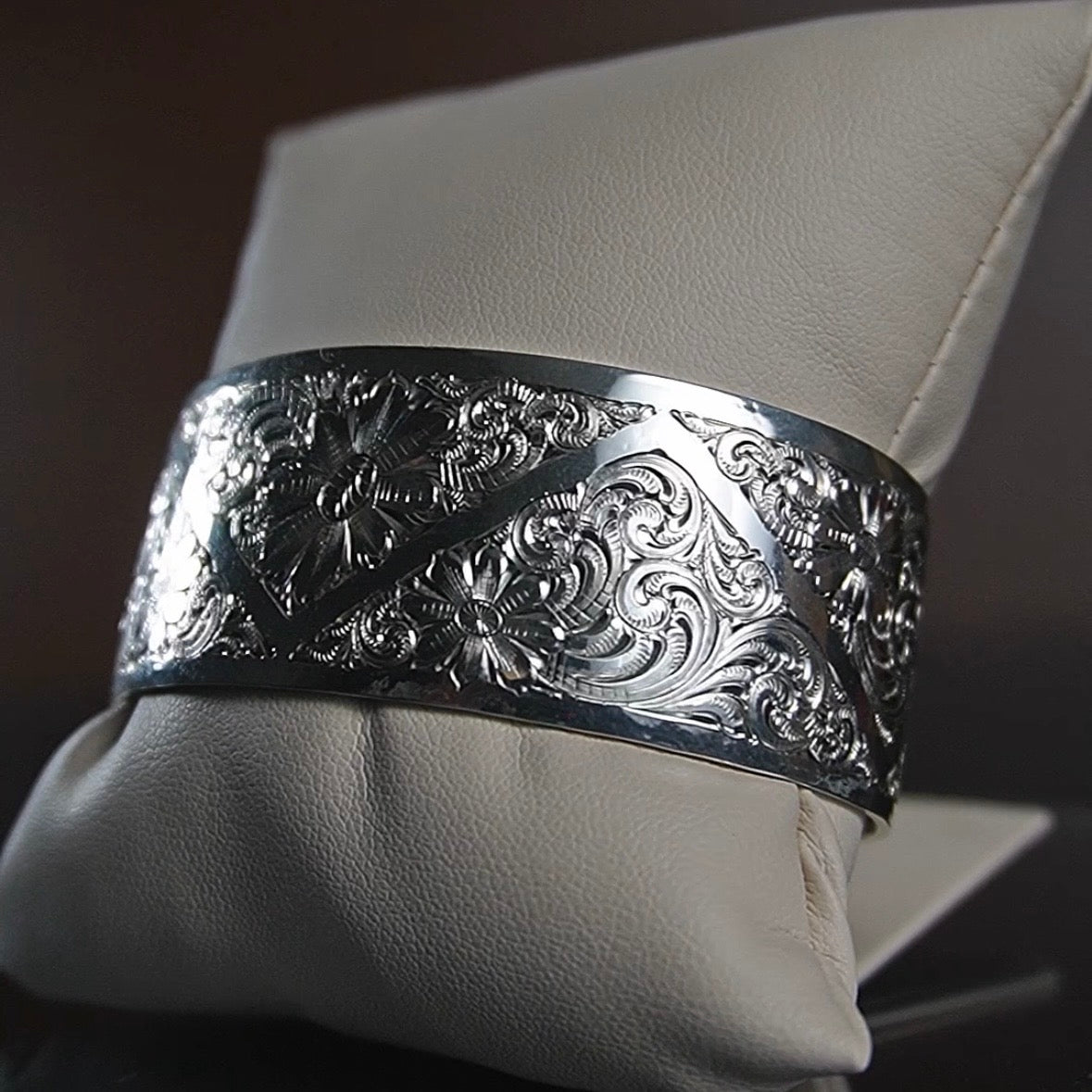 Bright Cut Cuff Bracelet