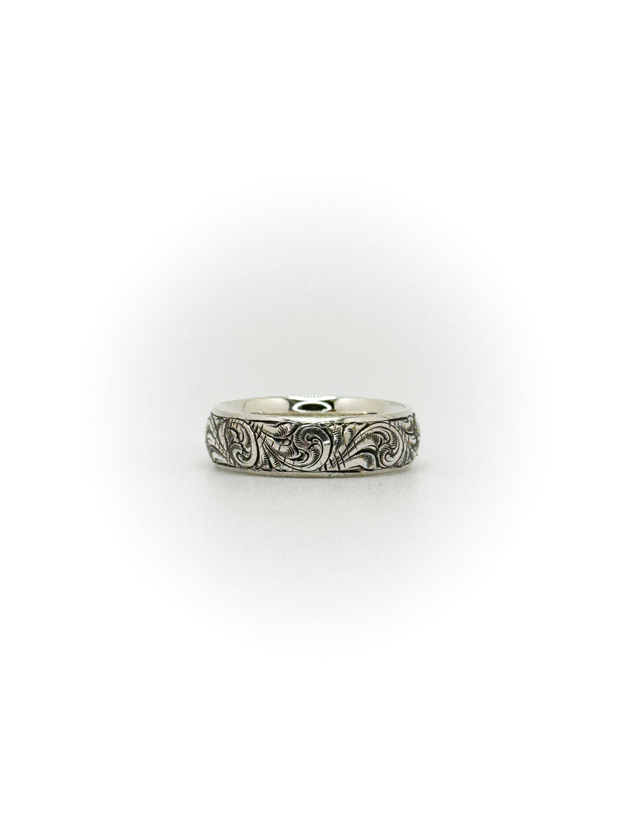 Size 7 Engraved Wedding Band