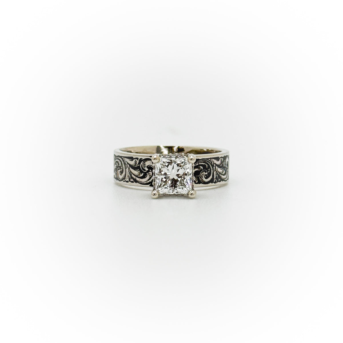 Size 5.5 Princess Cut Engagement Ring
