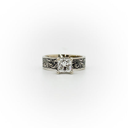 Size 5.5 Princess Cut Engagement Ring