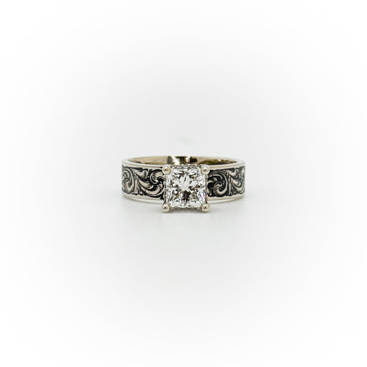 Size 5.5 Princess Cut Engagement Ring
