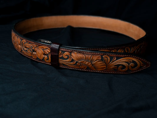 Hand Tooled Alligator Belt