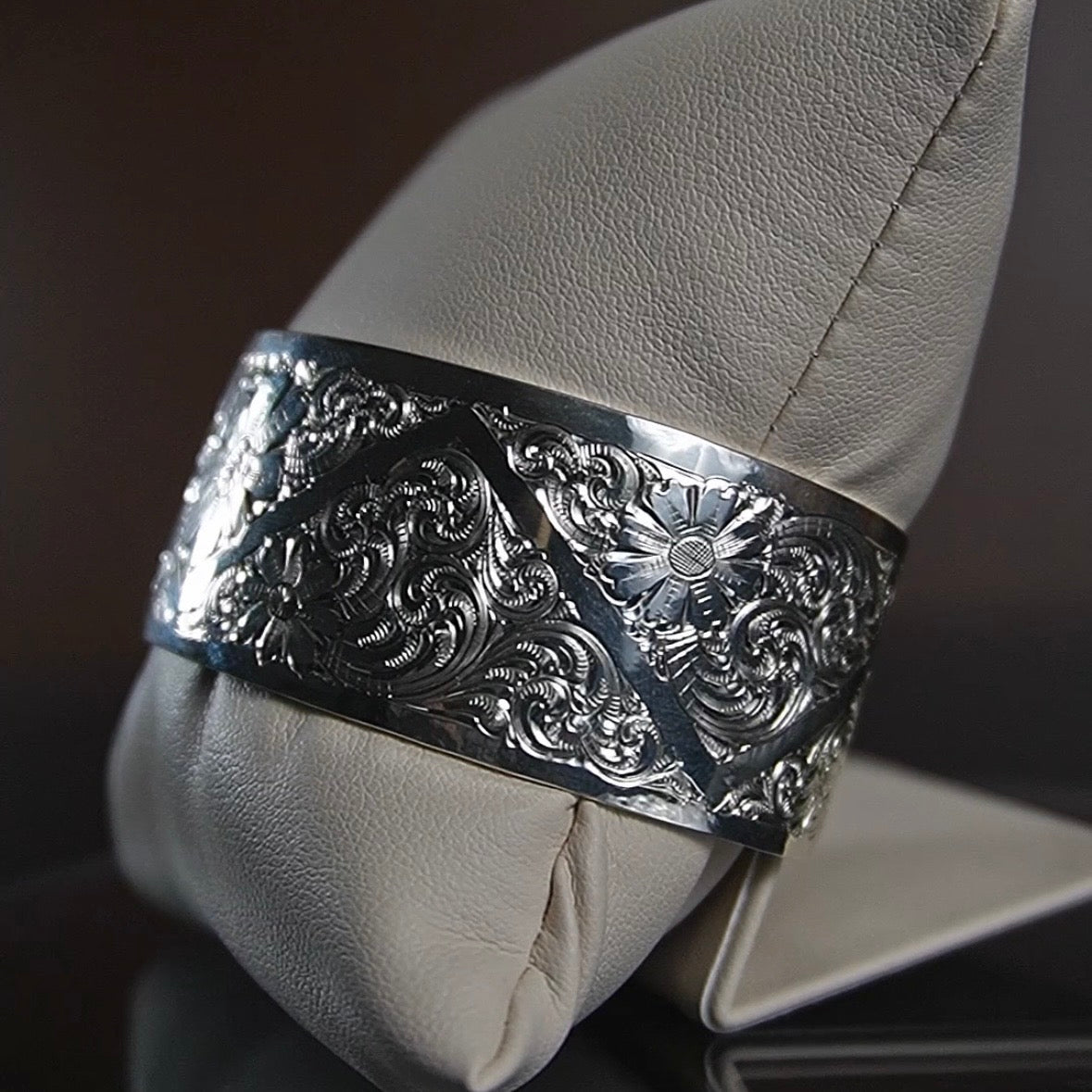 Bright Cut Cuff Bracelet