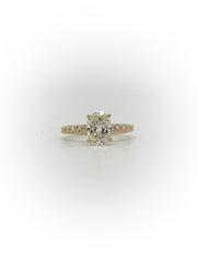 Women's Traditional Accented Engagement Ring (Custom Order)