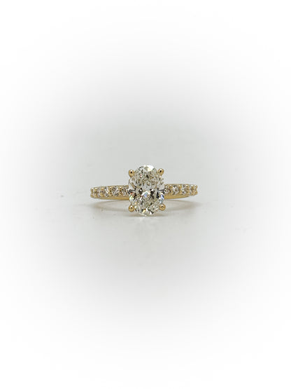 Women's Traditional Accented Engagement Ring (Custom Order)