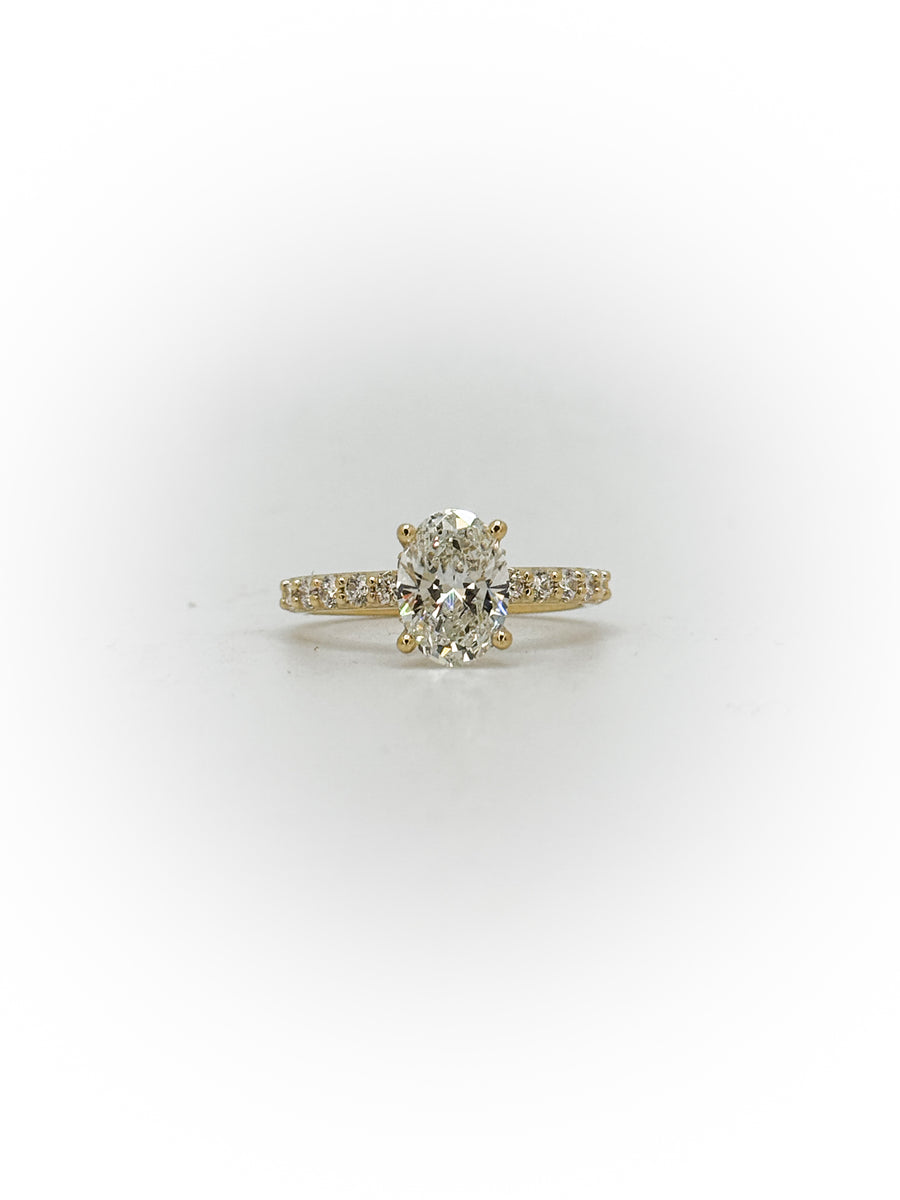 Women's Traditional Accented Engagement Ring (Custom Order)
