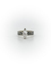 Engraved Solitaire Engagement Ring (Custom Order Spot)