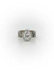 Engraved Solitaire Engagement Ring (Custom Order Spot)