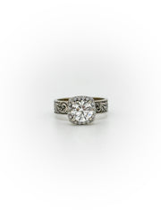 Engraved Solitaire Engagement Ring (Custom Order Spot)