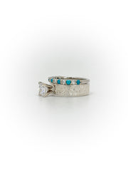 Diamond/Turquoise Wedding Band