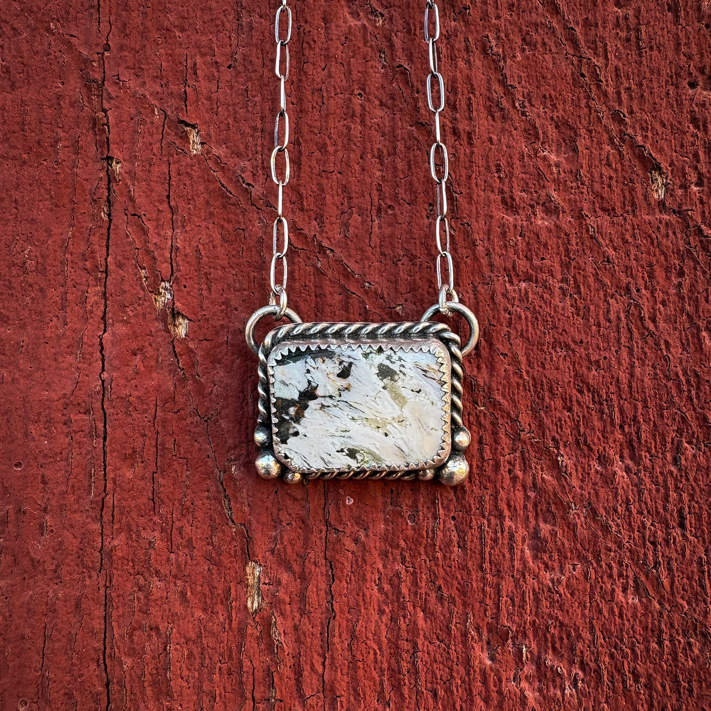 White Buffalo Bar Necklace