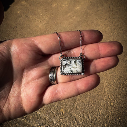 White Buffalo Bar Necklace