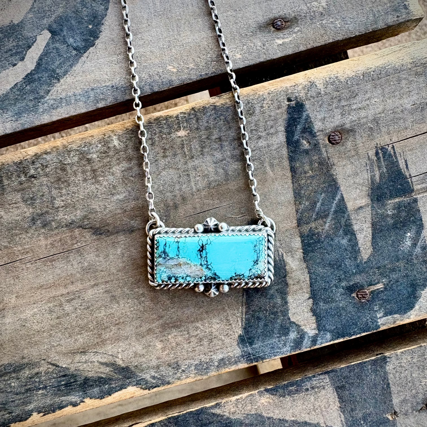Blue Moon Turquoise Bar Necklace