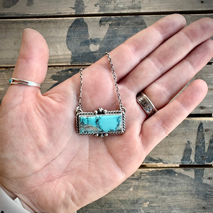 Blue Moon Turquoise Bar Necklace