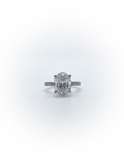 Women's Traditional Accented Engagement Ring (Custom Order)
