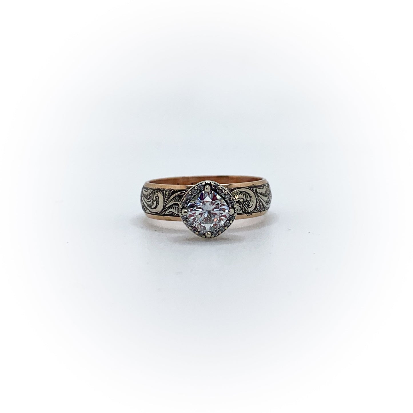 Two-Tone Solitaire Engagement Ring