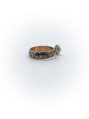 Size 10 Two-Tone Halo Engagement Ring