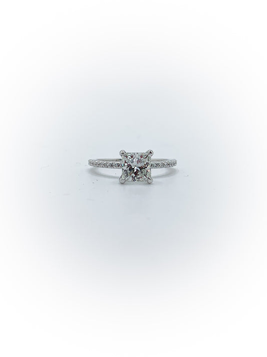 Women's Traditional Accented Engagement Ring (Custom Order)