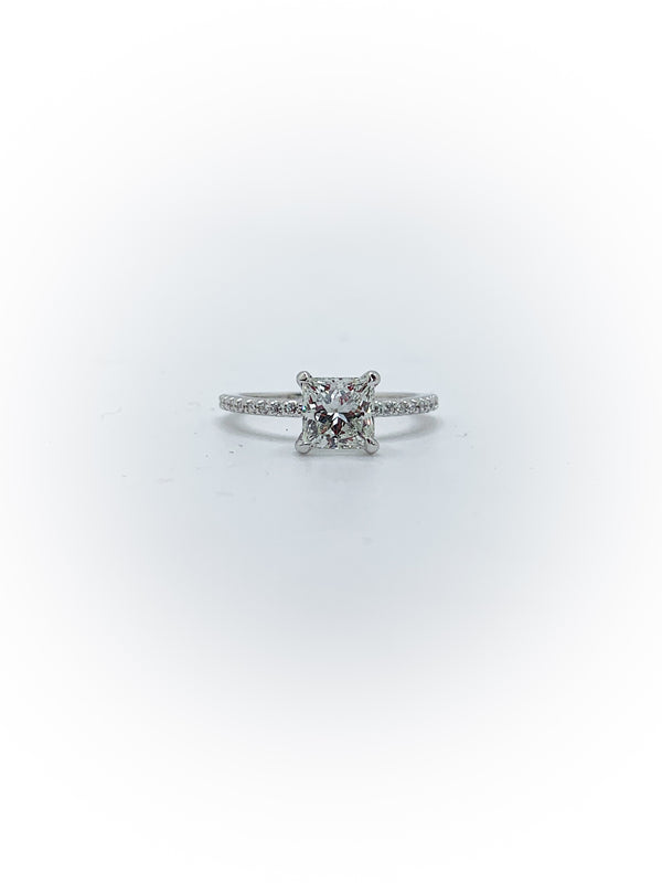 Women's Traditional Accented Engagement Ring (Custom Order)