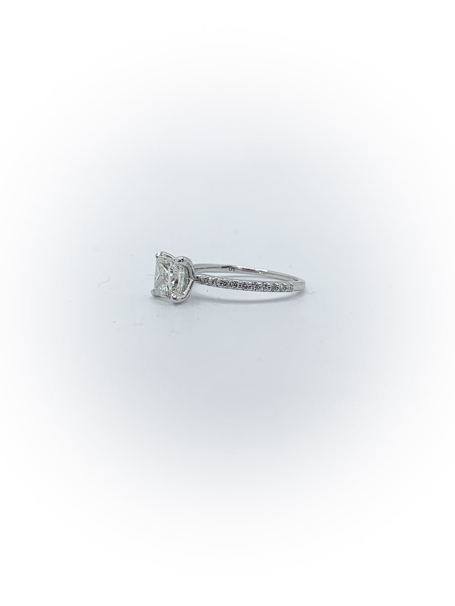 Women's Traditional Accented Engagement Ring (Custom Order)