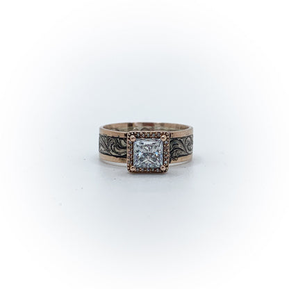 Two-Tone Solitaire Engagement Ring