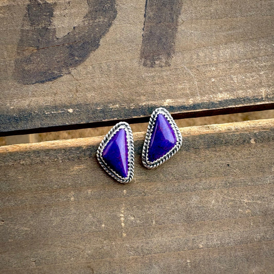 Purple Mohave Dainty Earrings