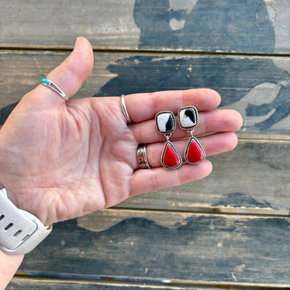 The Scarlet and Black Earrings