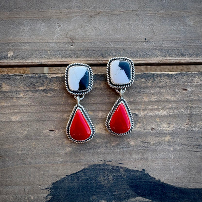 The Scarlet and Black Earrings