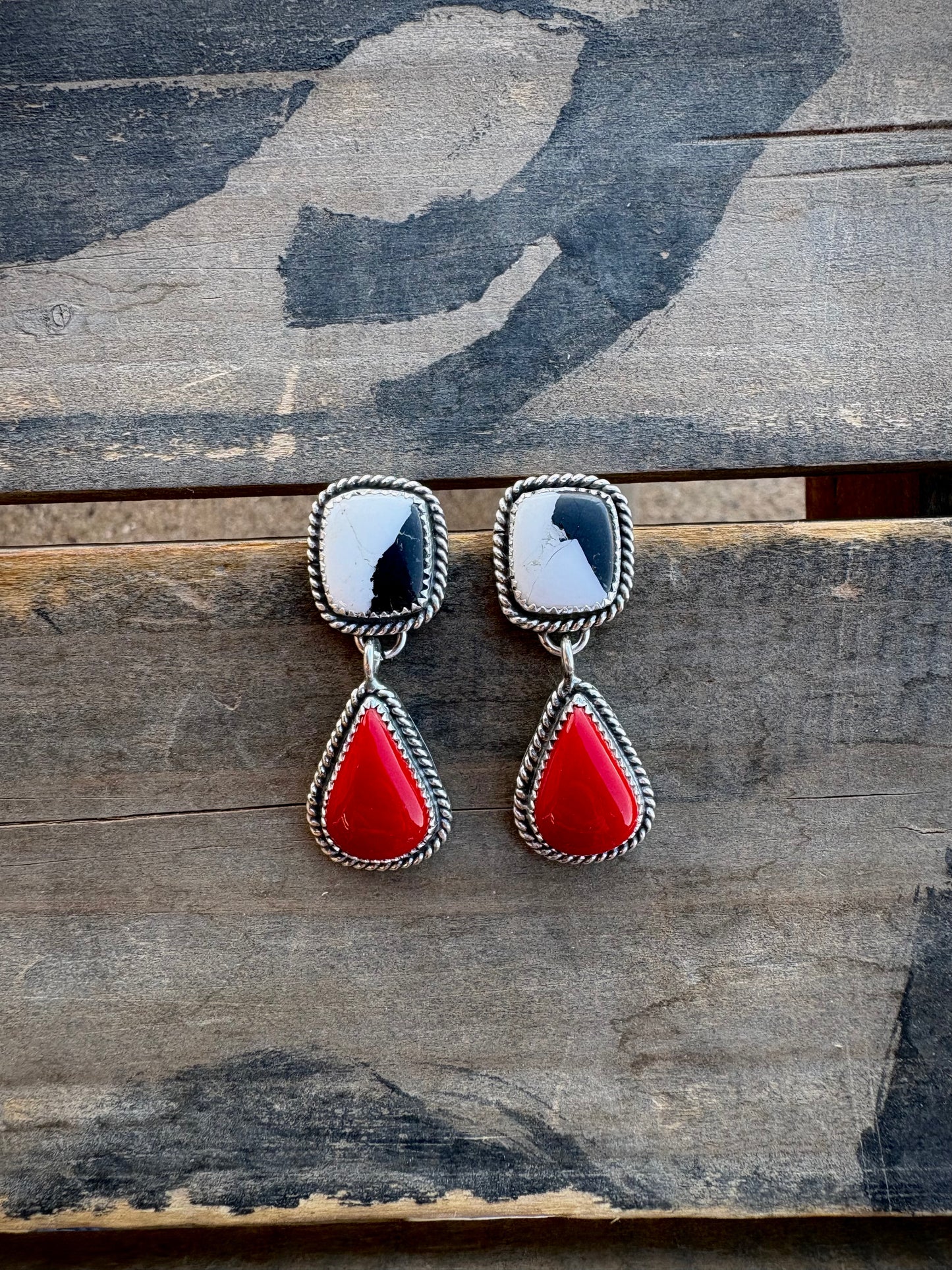 The Scarlet and Black Earrings